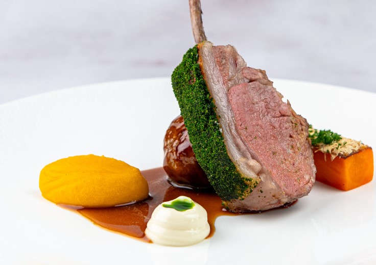 Lake District Lamb, Sticky Meatball, Heritage Carrot, Feta at Northcote, Langho. © David Scholes Photography