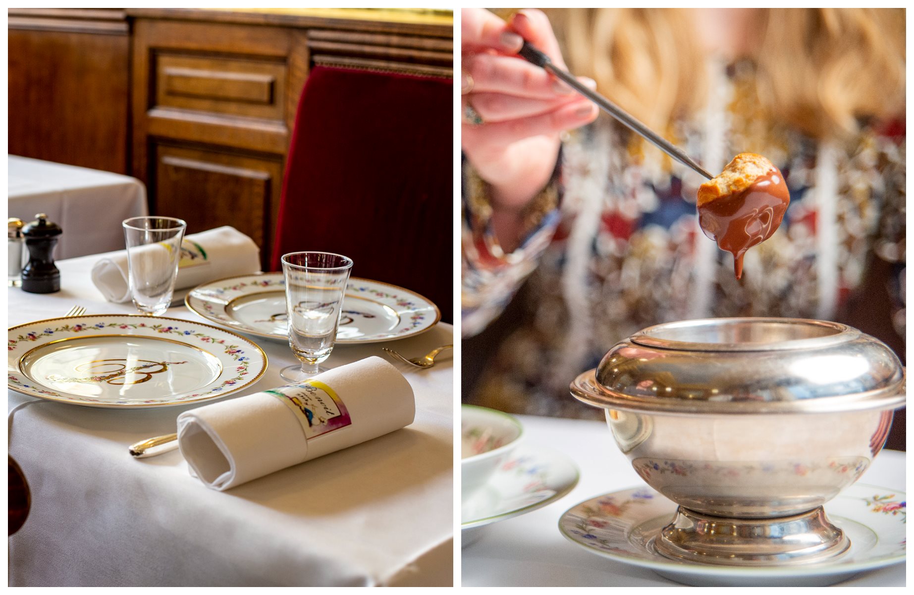 A bistro is often cozy, with a strong focus on the chef’s vision. © (L) Olivier Decker/Michelin / (R) Pierre Monetta/Benoit