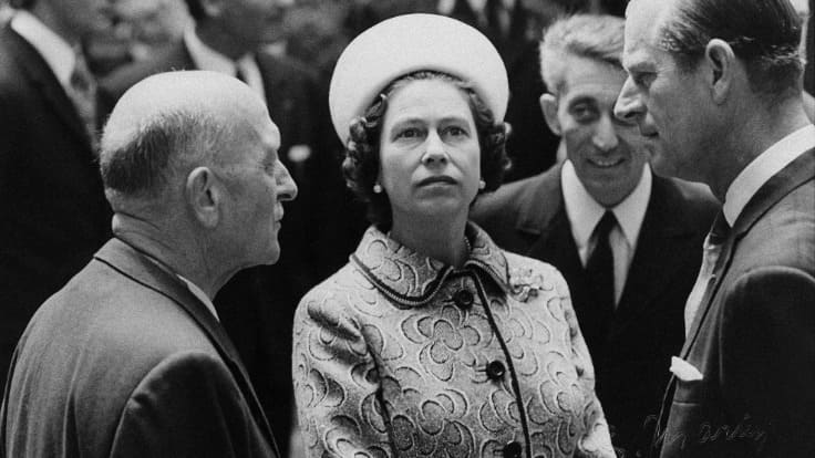 La Reine Élisabeth II à Baumanière en 1972 © Archives de Baumanière