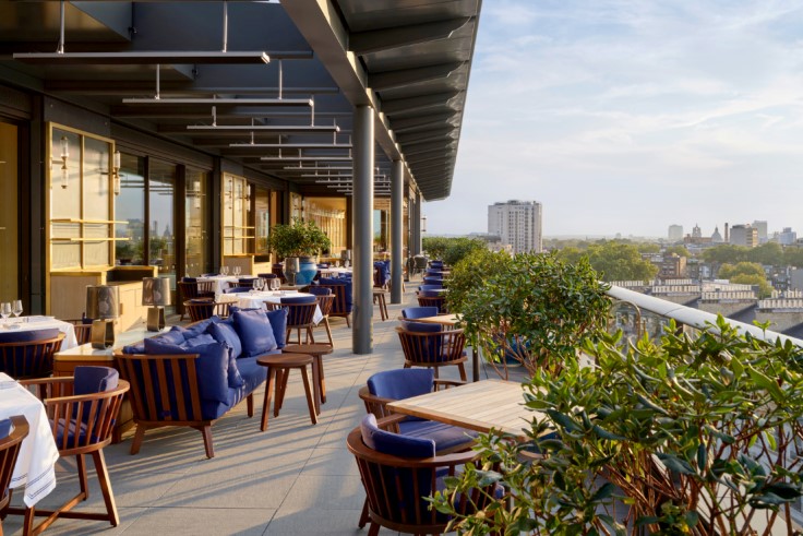 The terrace at Brooklands by Claude Bosi, one of the best spots for admiring the view. © Will Pryce