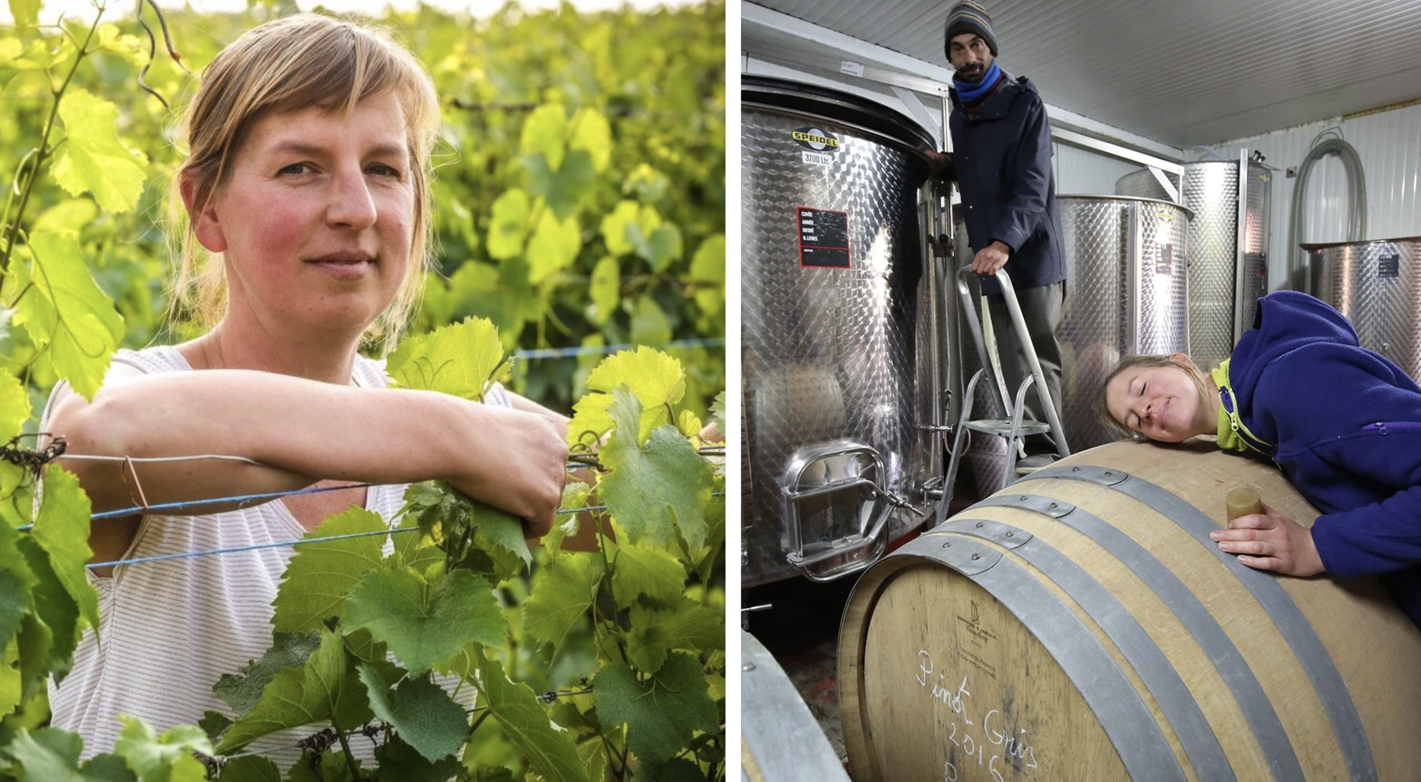 Angélica and Cédric, winegrowers from the Domaine Oury-Schreiber. © Domaine Oury-Schreiber