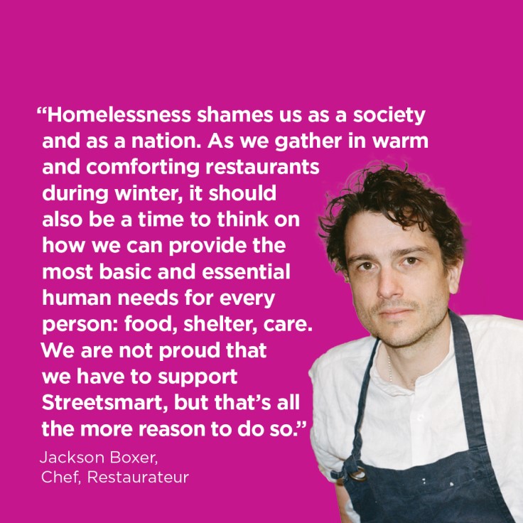 Chef & restaurateur Jackson Boxer, StreetSmart Supporter