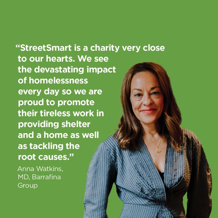 Anna Watkins, MD of the Barrafina Group, whose restaurants support the StreetSmart campaign