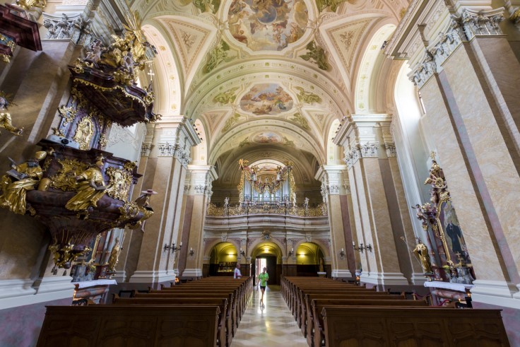 The ornate interior of the Benedictine Abbey (© Tapsiful/iStock)