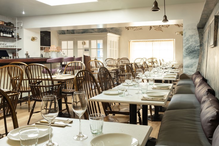 The bright, airy dining room at Fish Shop. © Alex Macleod