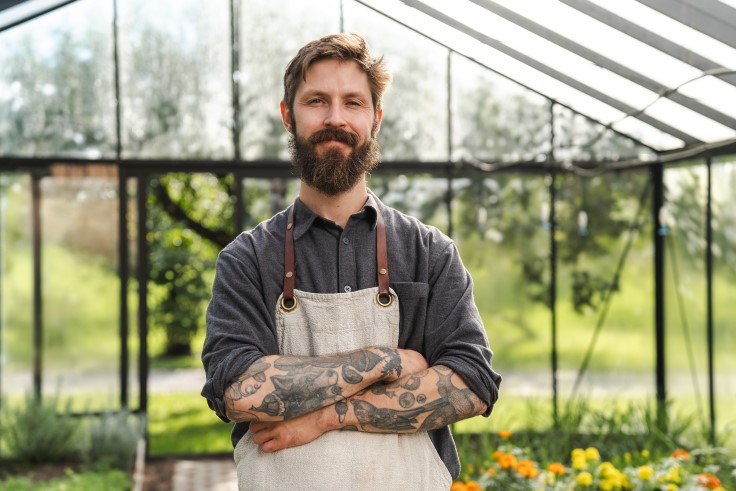 Chef Ignas Damanskas from Green Star Red Brick in Radiškis, an expert in using foraged mushrooms (© Red Brick)