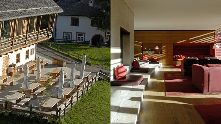 Terrasse und Lobby © Vigilius Mountain Resort