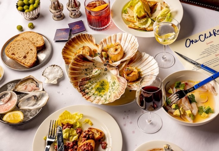 A full spread of dishes at the hidden-away bistro above the Knave of Clubs. © One Club Row