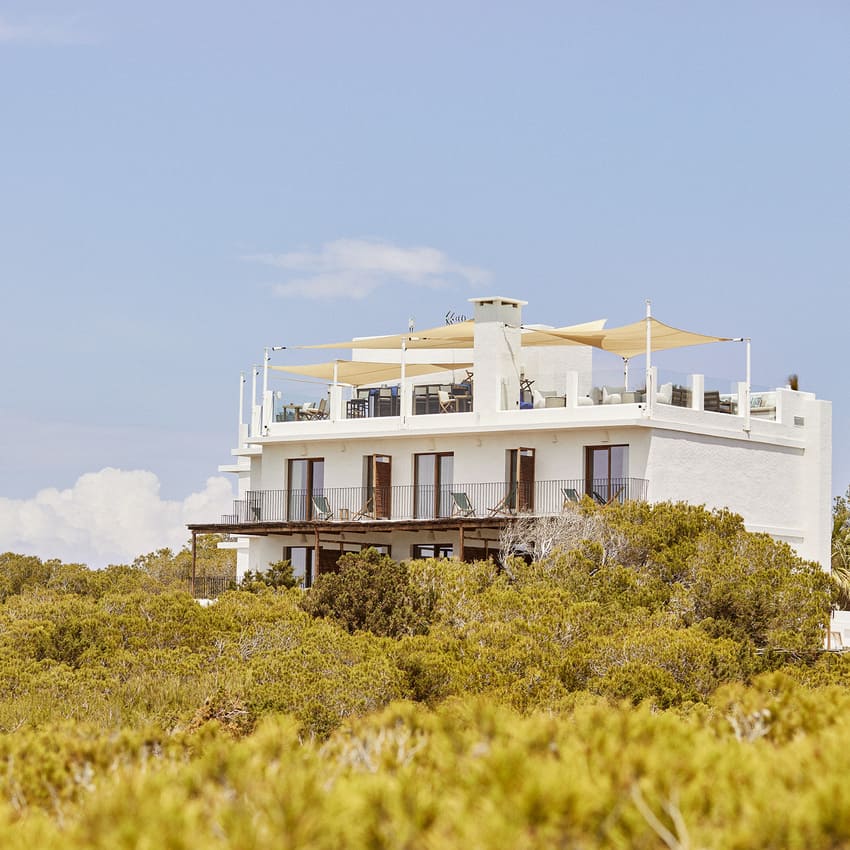 Con una Llave MICHELIN, el hotel Teranka Formentera, en las islas Baleares, refleja lujo y sencillez a la vez. © Teranka Formentera