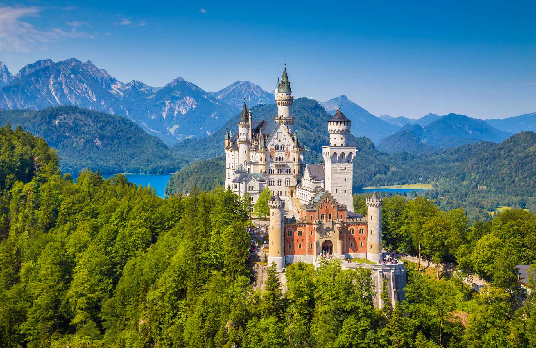 Neuschwanstein Castle as seen from the Tegelberg. © bluejayphoto/iStock