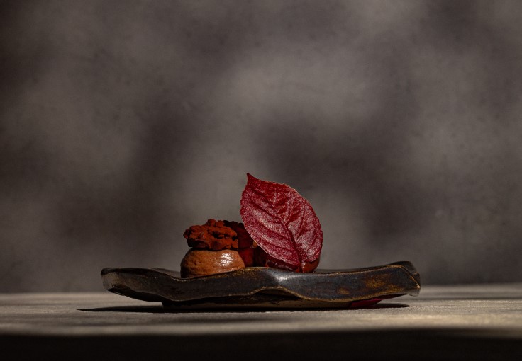 Dark Chocolate, Preserved Raspberries at Liath, Blackrock. © Ruth Calder Potts
