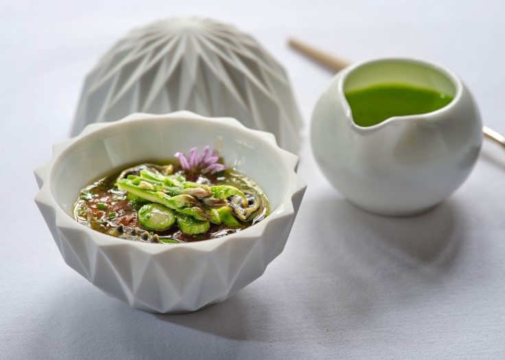 A complex dish made using mushrooms from the restaurant's in-house cabinet. © Jonathan Glynn Smith
