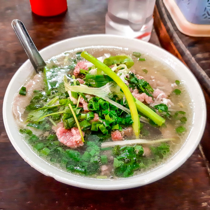 A hot bowl of pho at Phở Gia Truyền (Hoan Kiem). (© Michelin)