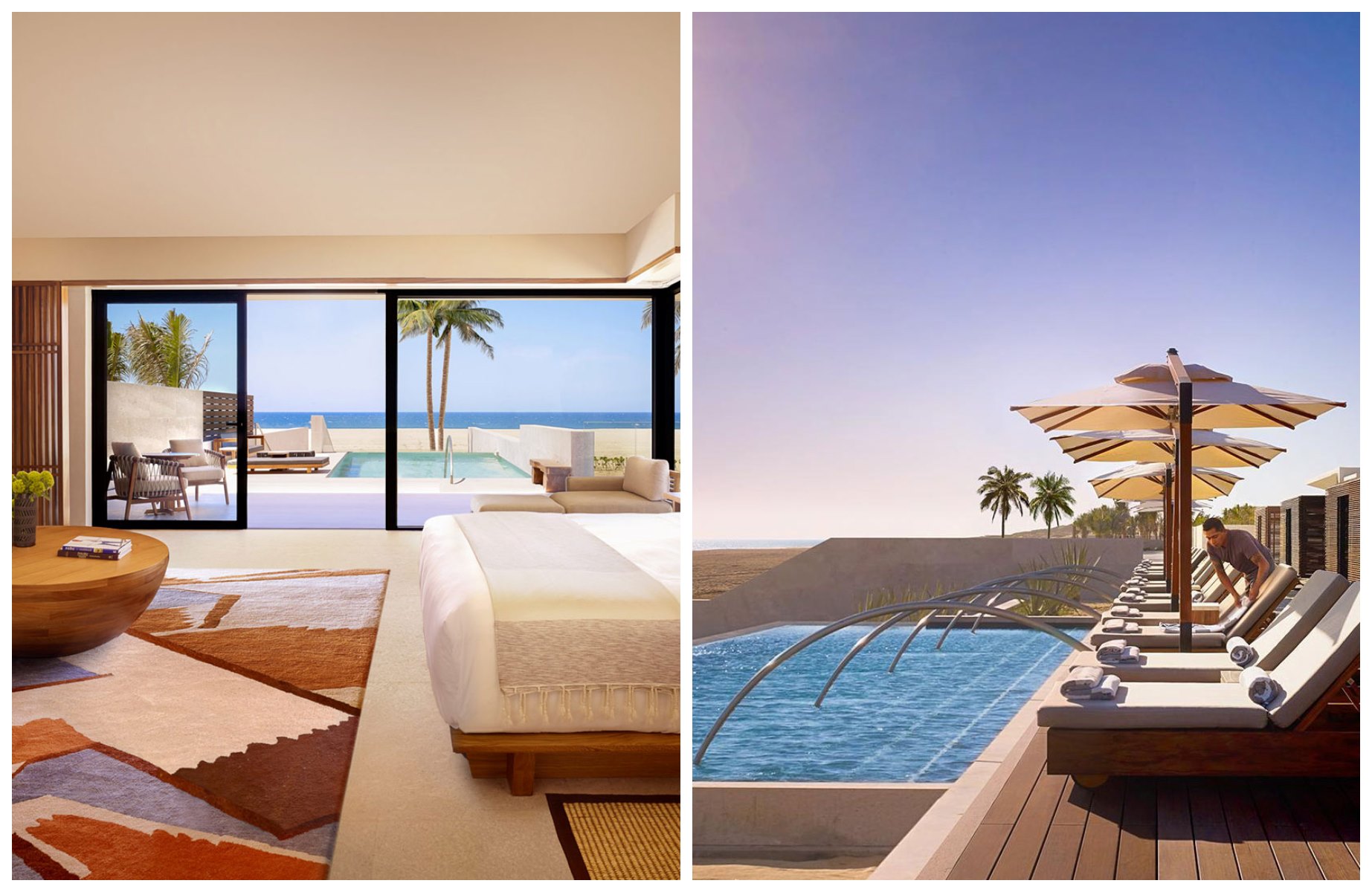 Nobu Los Cabos is one of the sleekest spots to bed down at, with sunny climes in December. © Nobu Los Cabos