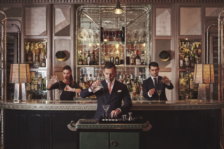 Martinis being poured at the world-famous Connaught Bar. © The Connaught
