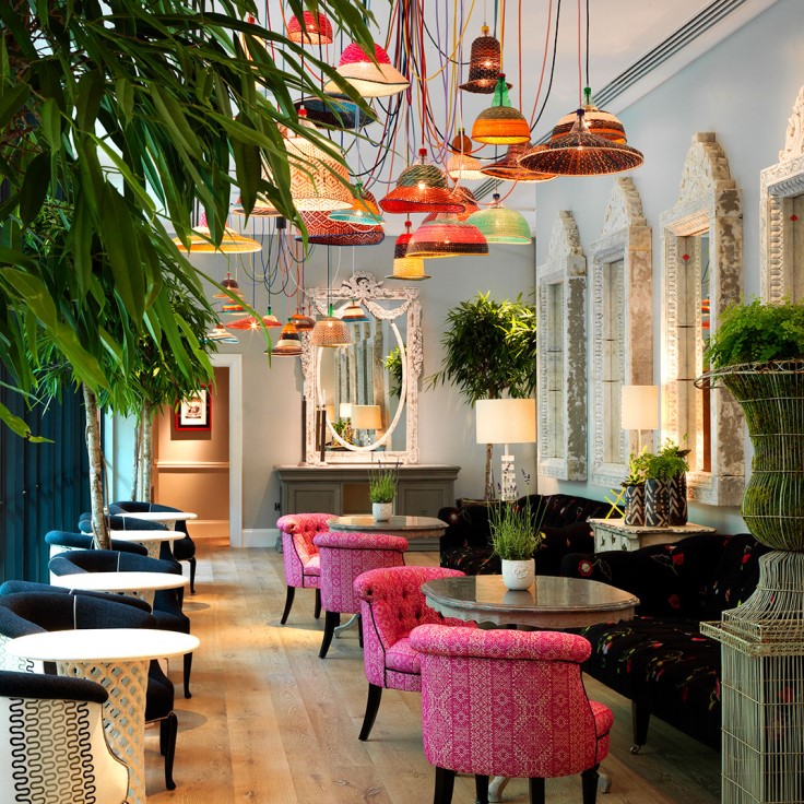 The Two-MICHELIN-Key Ham Yard Hotel's colourful style, typical of Firmdale Hotels. © Ham Yard Hotel, Firmdale Hotels