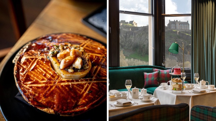 Entre pie dans un authentique pub et tea time dans un hôtel aux subtils accents de tartan, vivez l'expérience écossaise © Marc Millar - The Scran & Scallie (G) / 100 Princes Street (D)