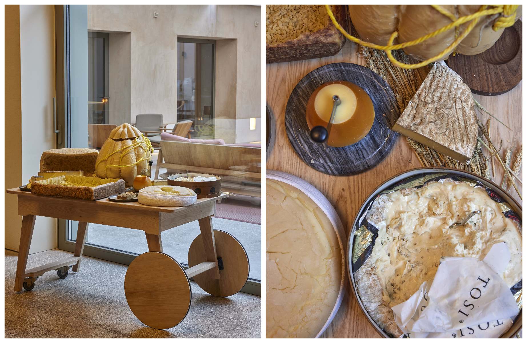 En el restaurante Desde 1911, presentan al comensal 80 referencias de queso repartidas en tres tablas. © Desde 1911