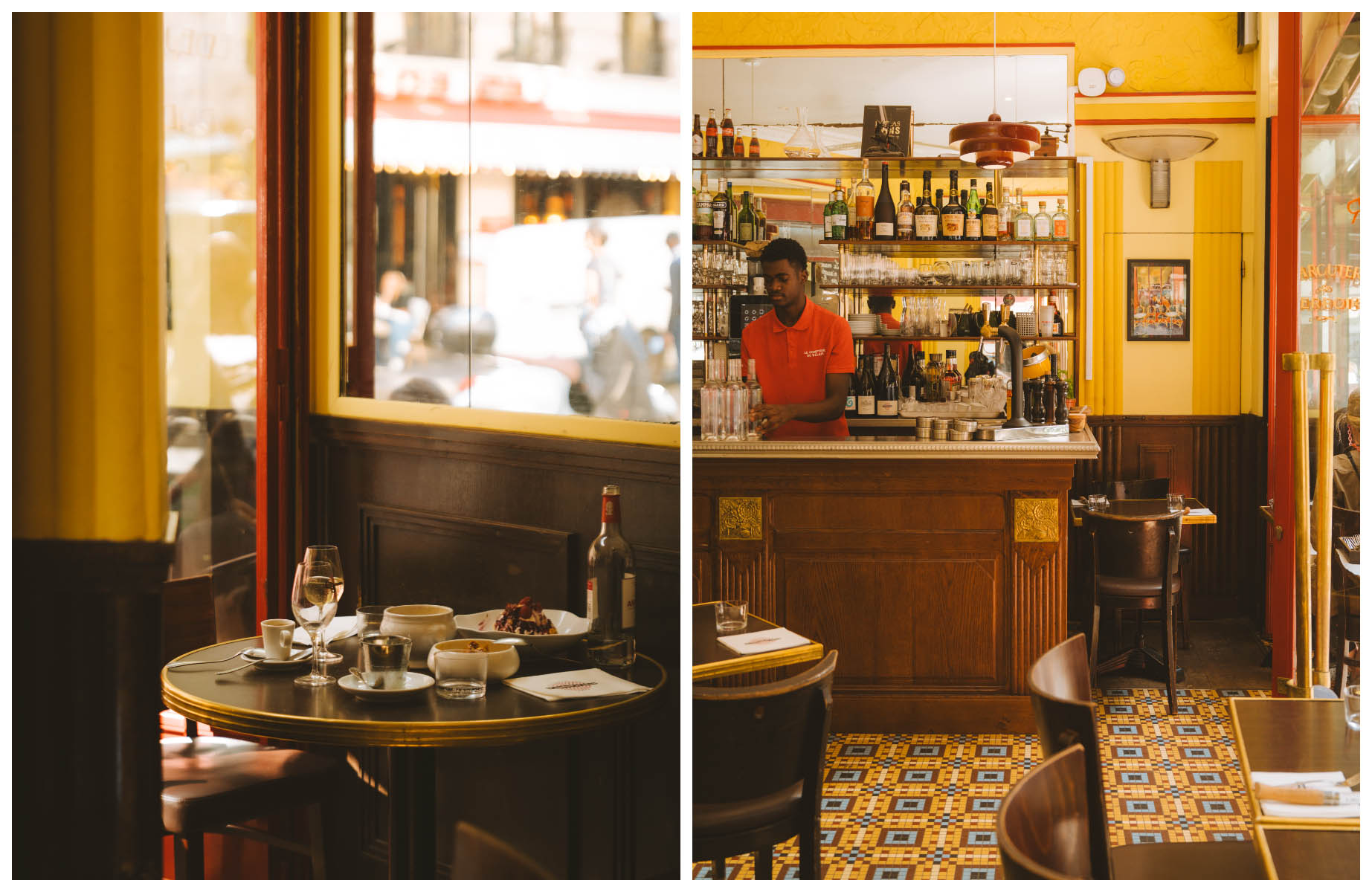 Inside the restaurant Le Comptoir du Relais in Saint-Germain-des-Prés in Paris. ©Joann Pai/The MICHELIN Guide
