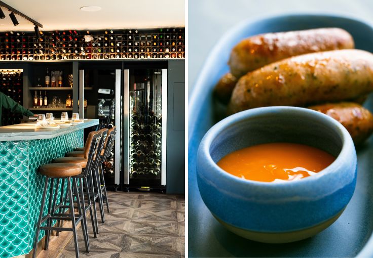 Counter dining and a sausage-based sharing plate – what more could you want? © Jenny Jones, Phil Rigby
