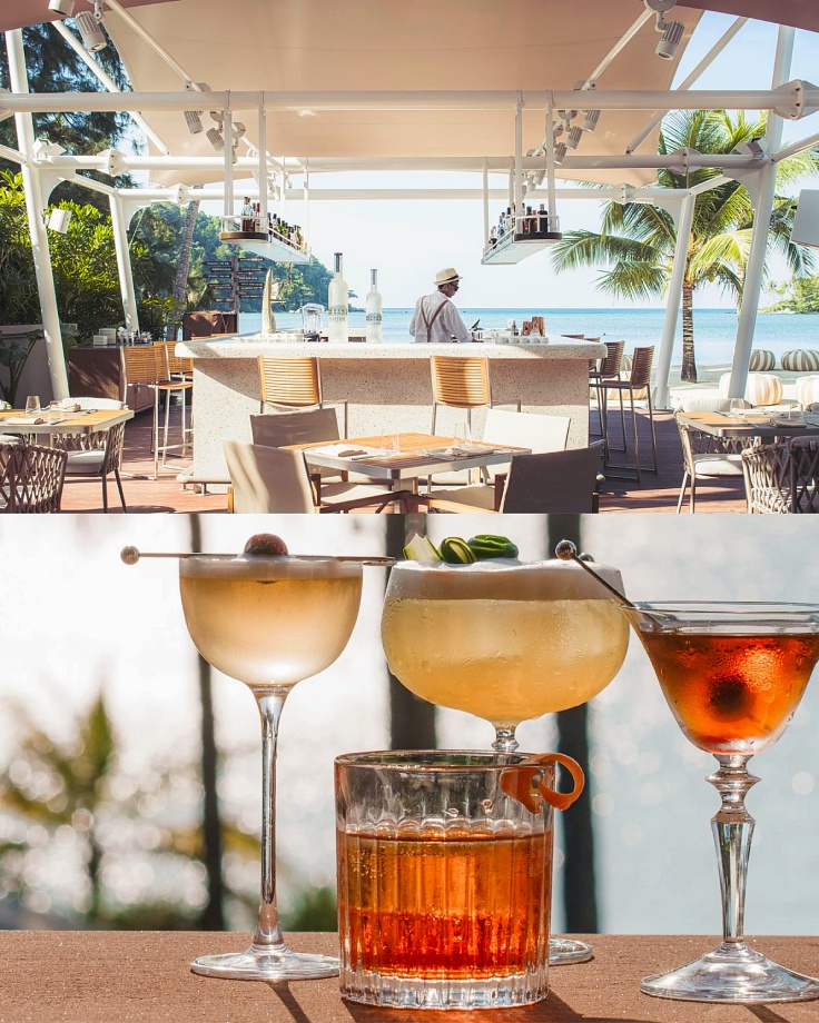 Chill at the MICHELIN-listed Anantara Layan Phuket Resort or enjoy craft cocktails at Trisara, a One-MICHELIN-Key hotel. (© Anantara Layan Phuket Resort, Trisara)