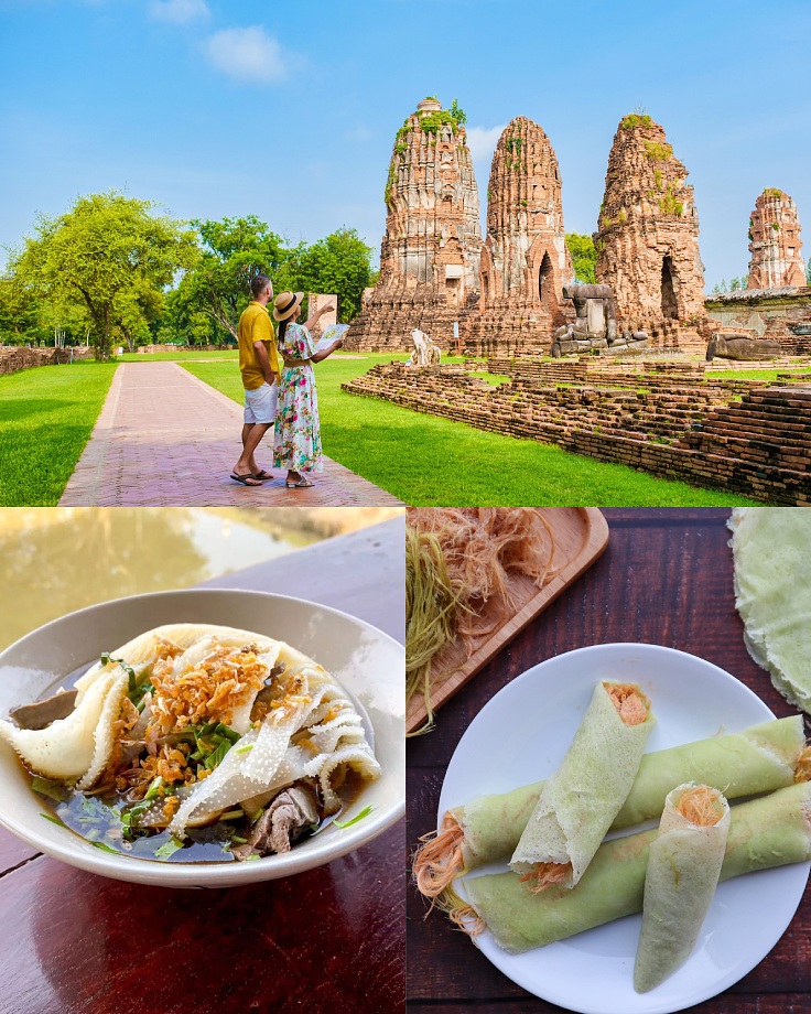 Explore historic sites and refuel with famous noodles and Roti Sai Mai. (© Shutterstock, Michelin)