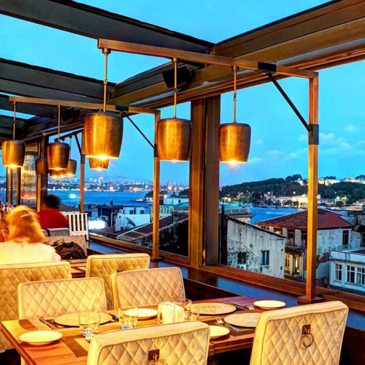 Evening views from the terrace at Tershane. © Tershane