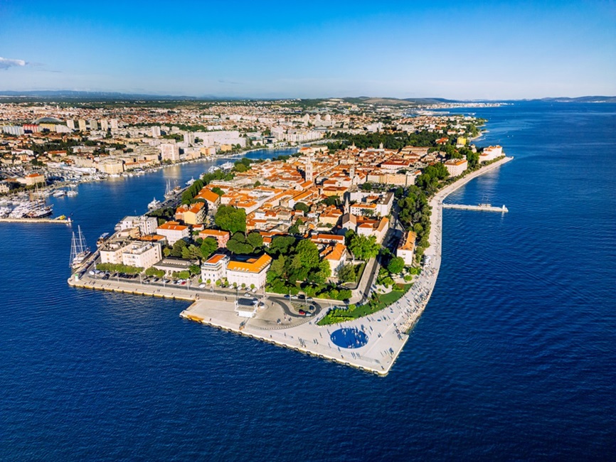 Aerial view of the historic Zadar old town in Croatia - Nikada/iStock
