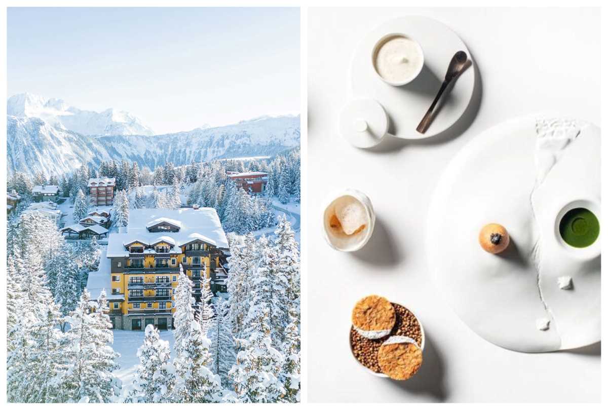 Jaw-dropping snowy surroundings in Courchevel, where there are some of the best restaurants in the French Alps like Two-Star Le Sarkara. © L'Apogée / Le Sarkara