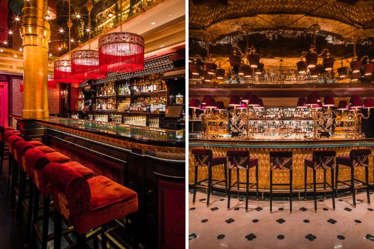 The bars at Park Chinois, one of London's most romantic restaurants. © Park Chinois