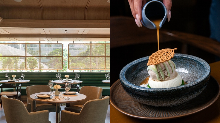 Soft tones and bright spaces for relaxed, family-friendly Thai dining. (© Kiattipong Panchee/ Khum Hom)