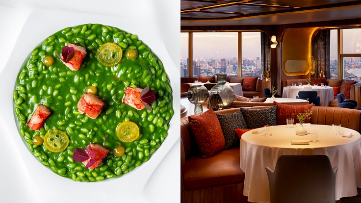 Florentine mosaic floors, warm wood panelling and skyline vistas set the tone at Sartoria. (© Sartoria by Paulo Airaudo)