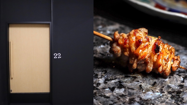 Through a plain black door, Chef Daiki Kondo of Torisawa 22 serves charcoal-kissed yakitori. Having honed his skills working alongside his father, a restaurateur in Japan, he now applies that mastery to every chicken skewer. (© Torisawa 22)