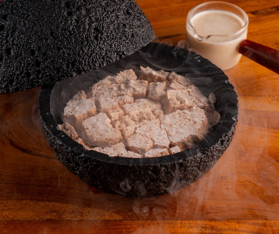 The 'Take me to the Moon' is a dramatic dessert that tickles chocolate cravings in a theatrical way. Image credit: Seif El-Beheery/3Fils Abu Dhabi