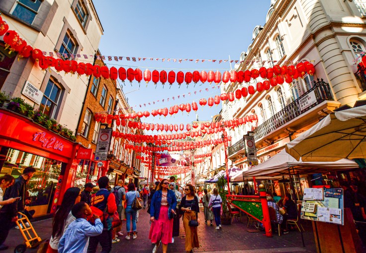 Chinatown, a district beloved by Emily Roux, situated on the edge of Soho. © Simon Roughneen/iStock