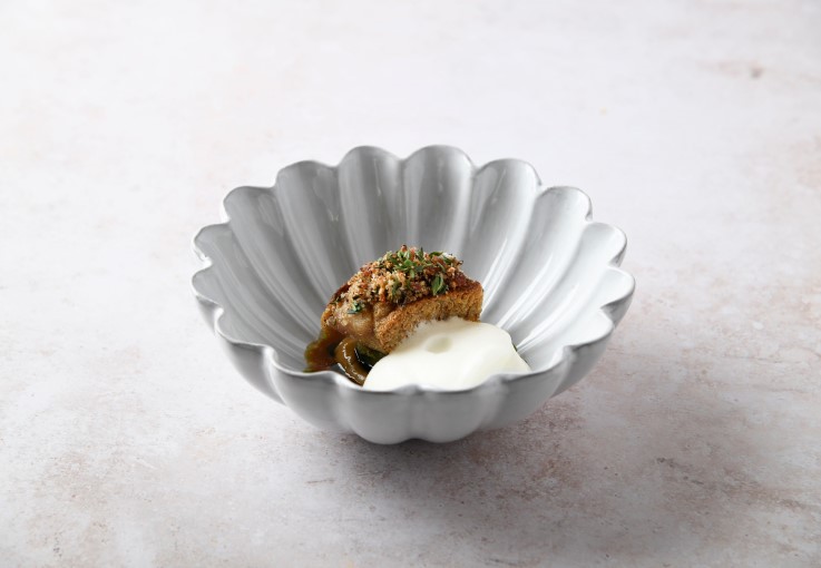 A dish from Emily Roux's Notting Hill restaurant, Caractère. © Andrew Callaghan