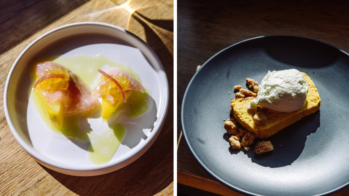 Au menu, crudo de truite et desserts sincères et gourmands © Nathalia Guimarães