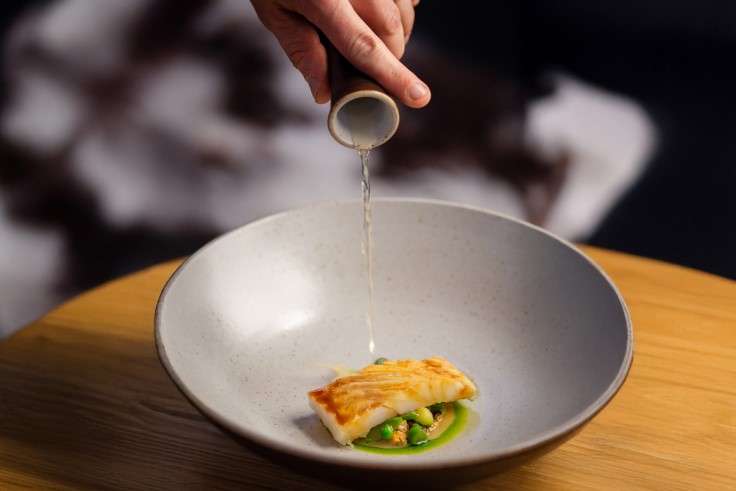 Turbot, Cockles and Beans at Vraic, Vale. © Dan Burns