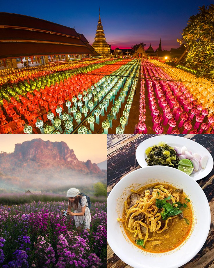 Get wowed by Yi Peng, breathe in mountain air, and refuel with Khao Soi. (© Shutterstock, Khao Soi Maesai)