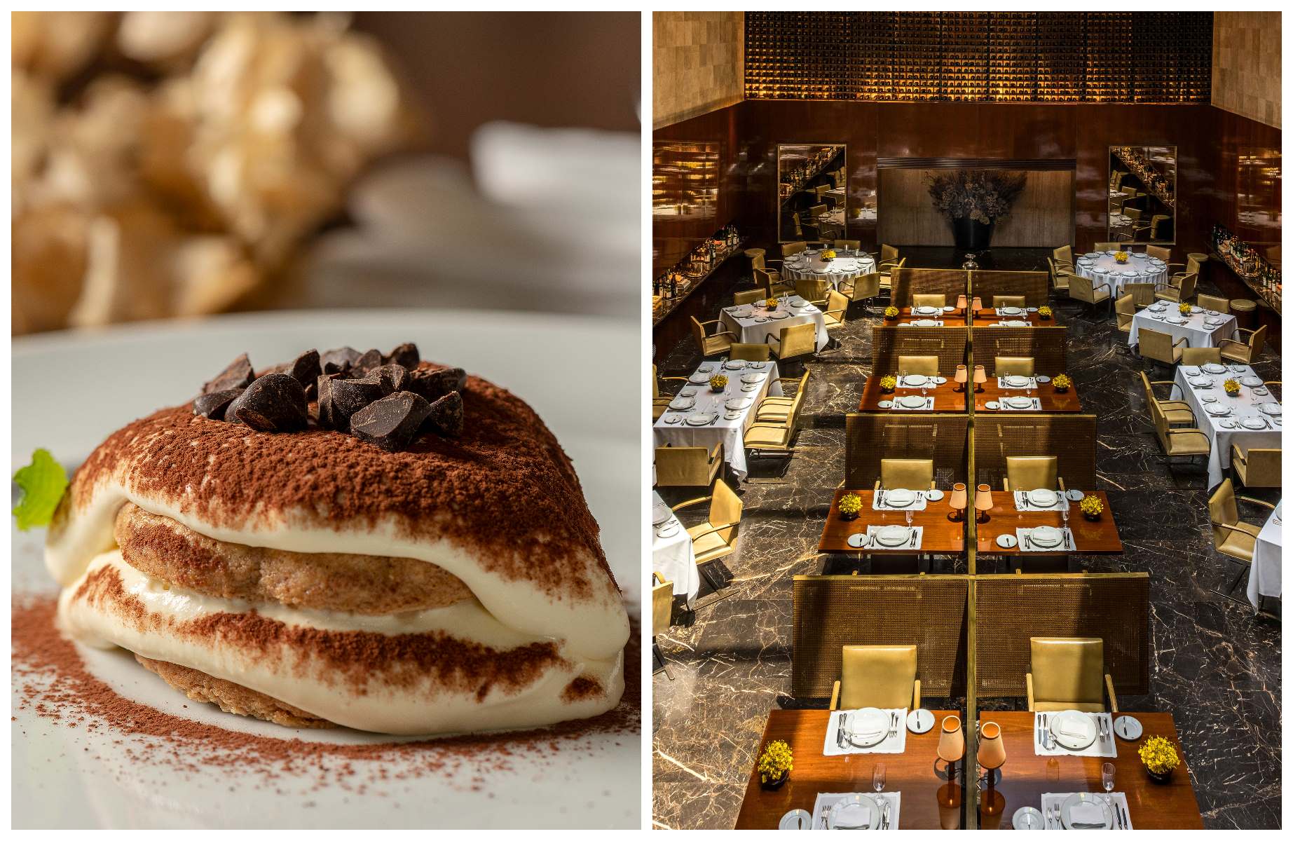 Classic Italian flavors at Fasano, a restaurant that has been a symbol of sophistication in São Paulo since the 1980s. © Left: Leonardo Freire/Fasano. Right: Daniel Pinheiro/Fasano.