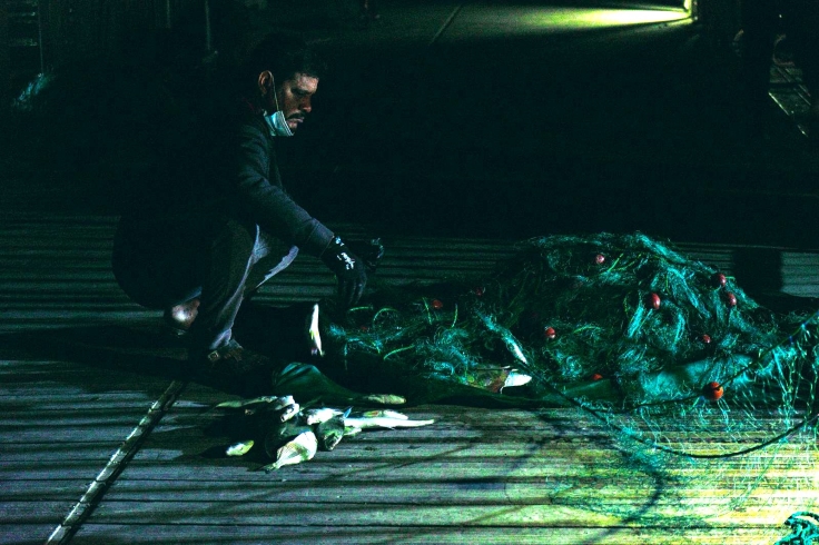 A local fisherman unloads his catch of the day to send to CVI Sea Foods. © CVI Sea Foods