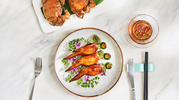 Yì By Jereme Leung's Roasted Chicken Wings Stuffed with Premium X.O Sauce & Hairy Crab Roe (©Yì By Jereme Leung)