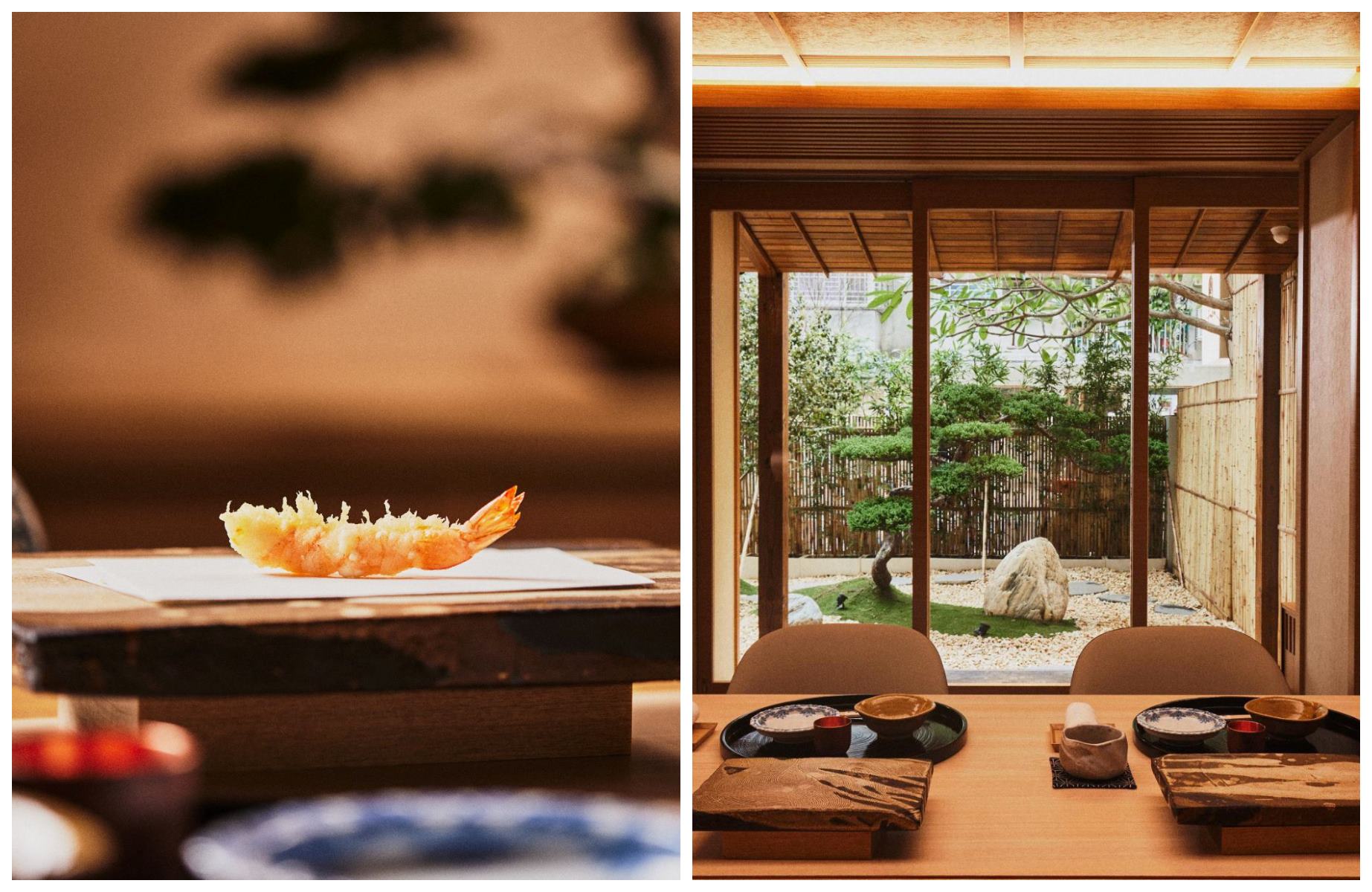 The counter at Motoichi offers a close view of expertly prepared tempura. © 元一台灣天婦羅/Motoichi