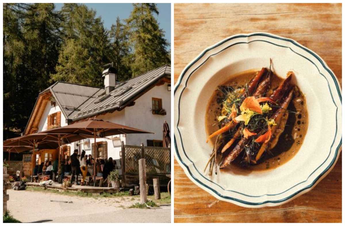 SanBrite's more casual offshoot, El Brite offers à la carte dishes of mountain fare in a timber-walled dining room. © El Brite