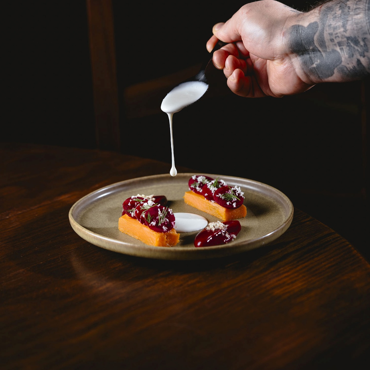 Cozinha tradicional portuguesa, técnicas modernas e um toque de autoria são as bases da oferta do restaurante Pátio 44. © João Saramago/Pátio 44