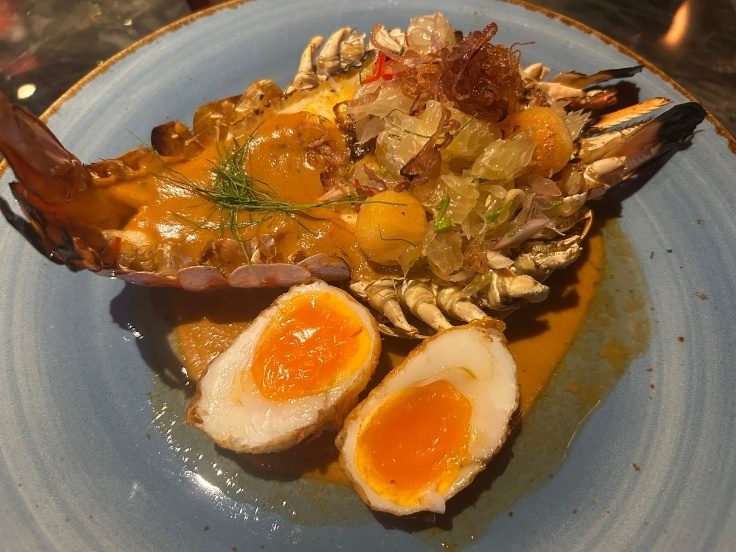 Sood by Chef Ton's Grilled River Prawn with Sweet Fish Sauce. © The MICHELIN Guide