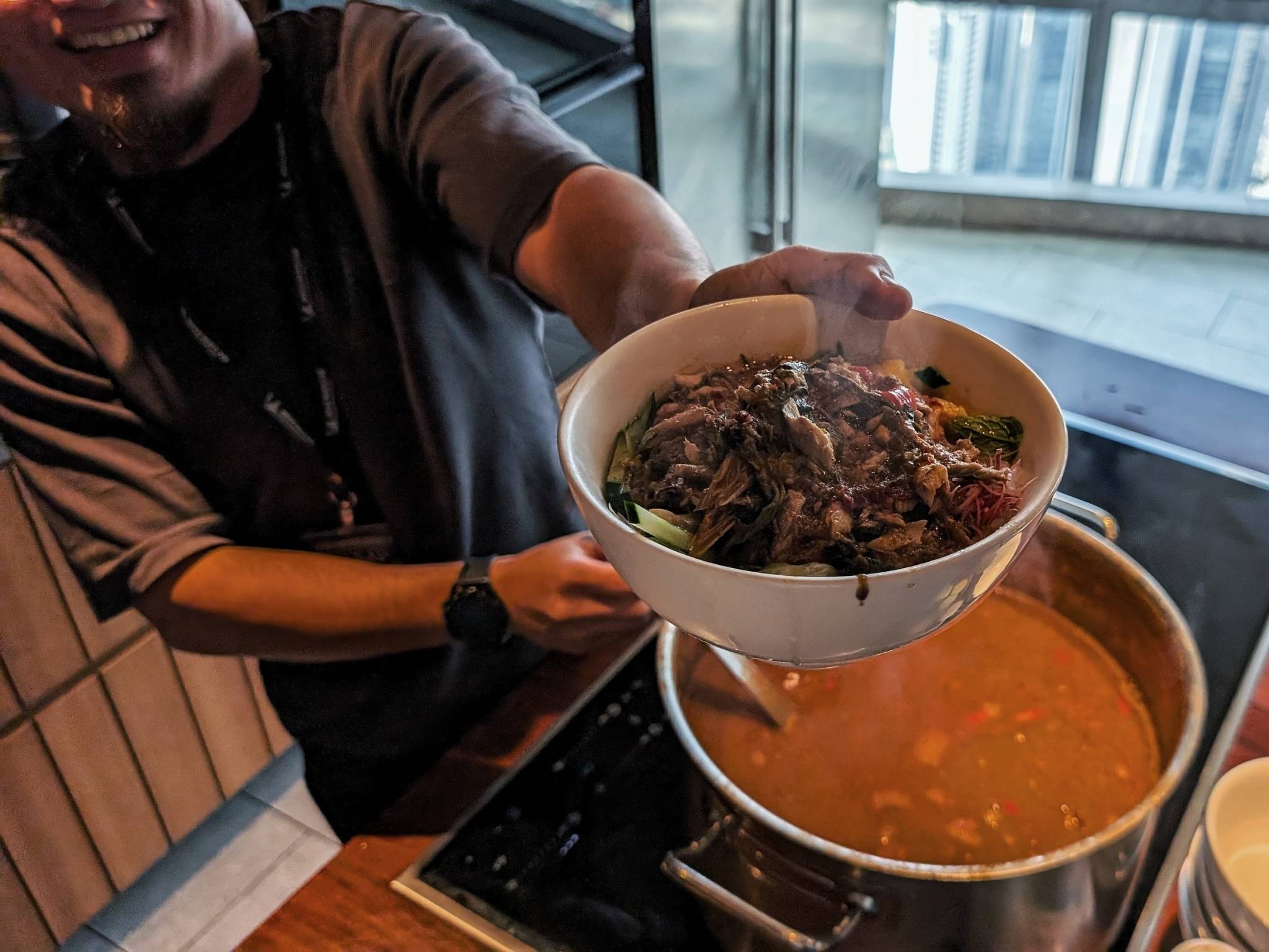 The staff meals at Dewakan often vary wildly from what is served to guests, but still remain connected to the restaurant's Malaysian identity, like asam laksa. © Ethan Lau