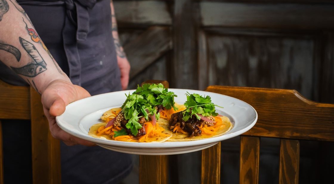 Dish at Bib Gourmand awarded Restaurant Štipec in Plzeň © Roman Havelka