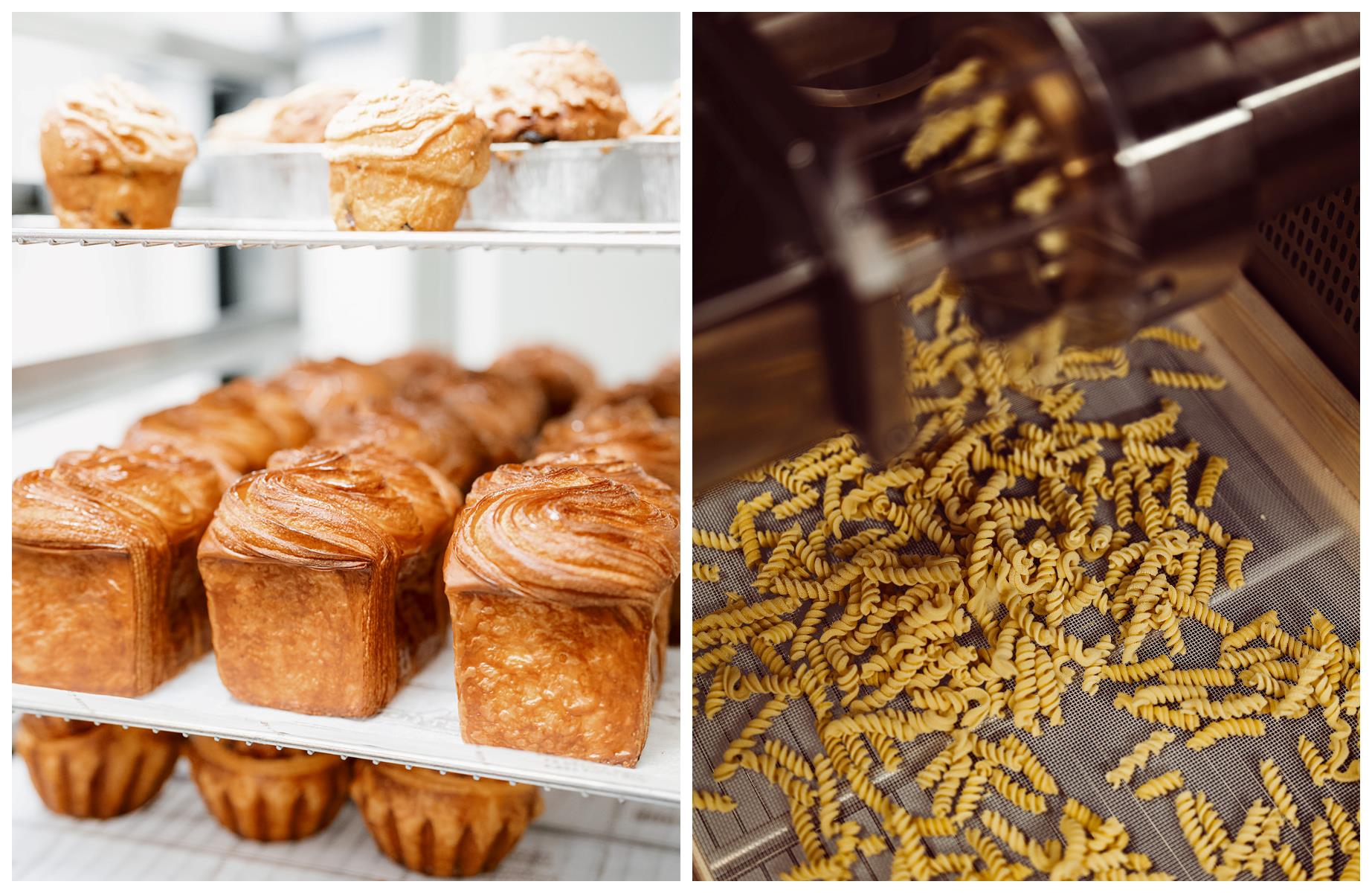 (Gauche) Boulangerie - ©Stetten Wilson Photography; (Droite) Atelier Il Pastificio - ©Benoit Linero/Le Bristol Paris