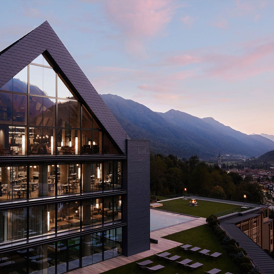 The Two-Key Lefay Resort & Spa Dolomiti was first major luxury resort in the Madonna di Campiglio ski area. © Lefay Resort & Spa Dolomiti